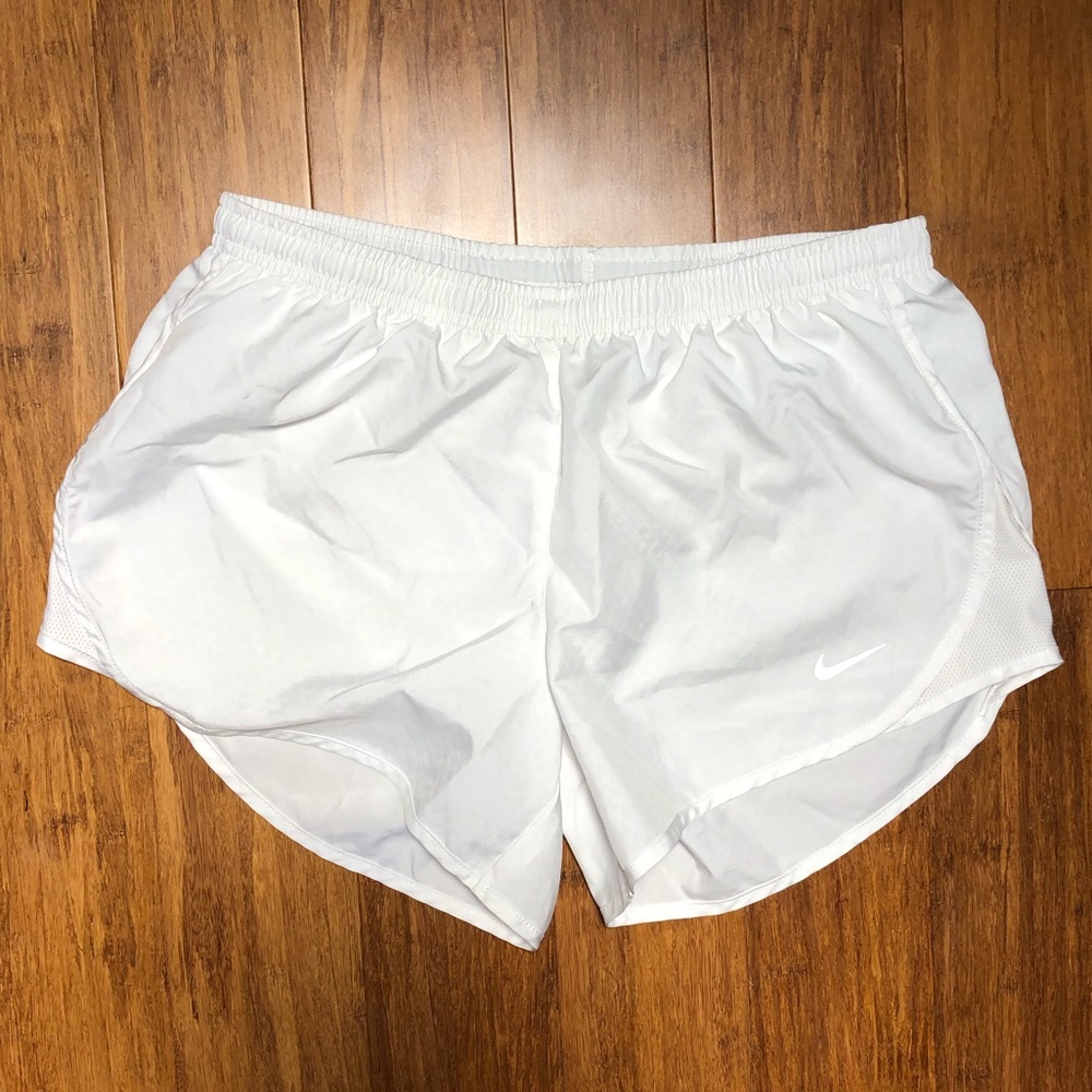 White Nike Dri-Fit Tempo Shorts